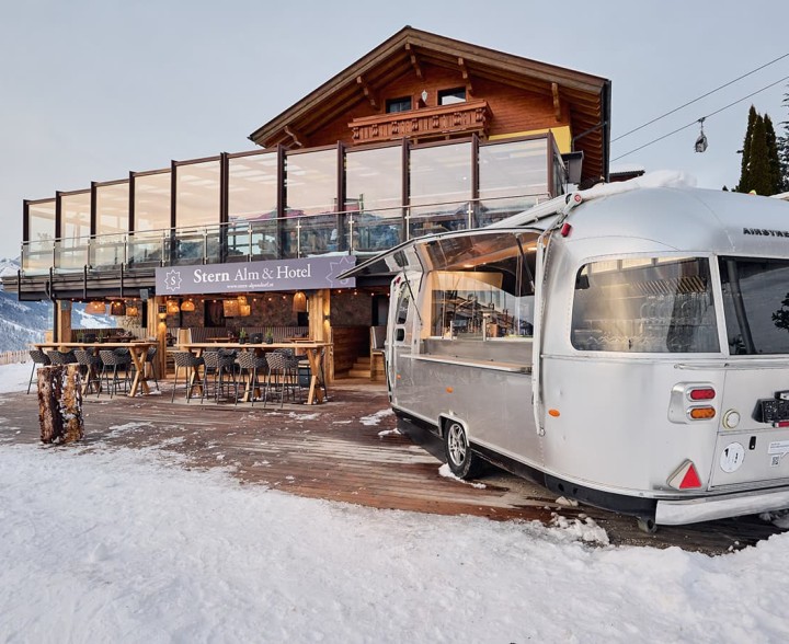 Foodtruck direkt an der Piste